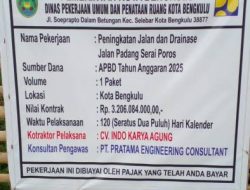 Proyek Peningkatan Jalan Padang Serai Dikeluhkan Masyarakat, Drainase Tergenang Lampu Jalan Mati